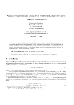 Associative convolutions arising from conditionally free convolution