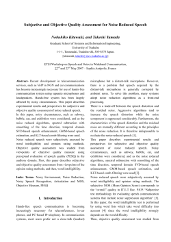 Subjective and Objective Quality Assessment for Noise Reduced