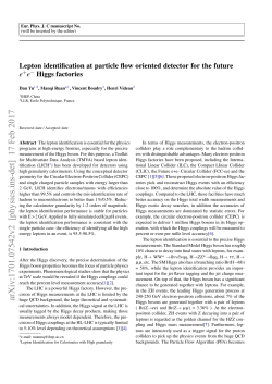Lepton identification at particle flow oriented detector for the future