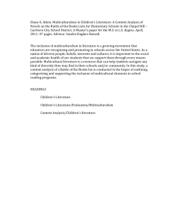 A Content Analysis of Novels on the Battle of the Books Lists for E