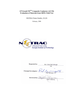 1272-kcmil 3M Composite Conductor (ACCR) Evaluation of