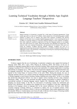 Learning Technical Vocabulary through a Mobile App