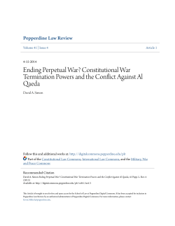 Ending Perpetual War? Constitutional War Termination Powers and