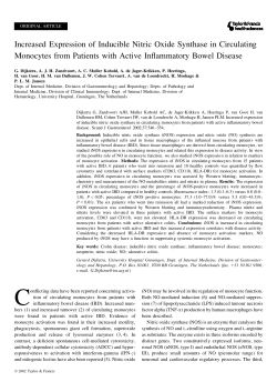 Increased Expression of Inducible Nitric Oxide Synthase in