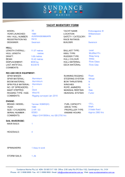 yacht inventory form
