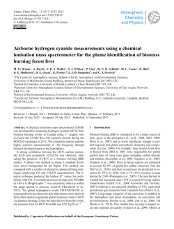 Airborne hydrogen cyanide measurements using a chemical