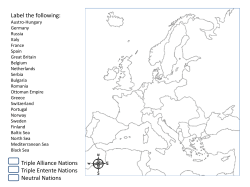 Label the following: Triple Alliance Nations Triple Entente Nations