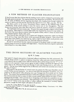 a new method of glacier examination the cross sections of glaciated