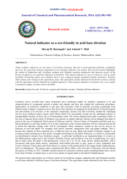 Natural indicator as a eco-friendly in acid base titration