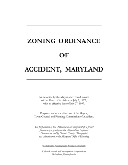 Accident Zoning Ordinance - Garrett County Government