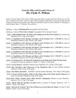 Dr. Clyde N. Wilson