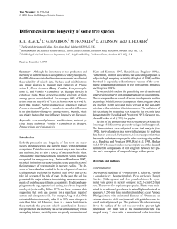 Differences in root longevity of some tree species