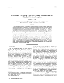 A Diagnosis of Two Blocking Events That Occurred Simultaneously