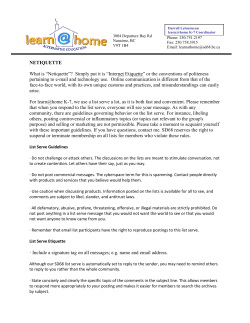 list serve netiquette