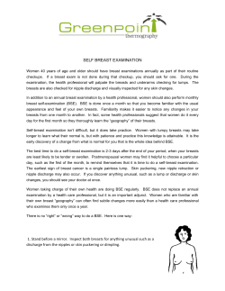 self breast examination - Greenpoint Thermography