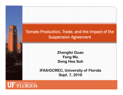 Tomato production, trade, and the impact of the suspension agreement