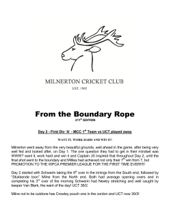 25 February 2017 - Milnerton Cricket Club