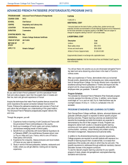 advanced french patisserie (postgraduate