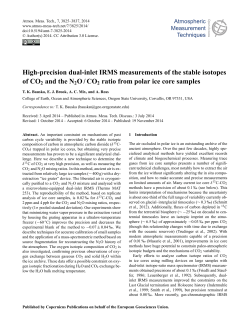 High-precision dual-inlet IRMS measurements of the stable isotopes