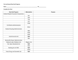 Federal Deposit Insurance Corporation SEC AAA