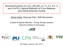 Structural Evolution of Li Fe Mn SiO (y = 0, 0.2, 0.5, 1) and LiFeTiO