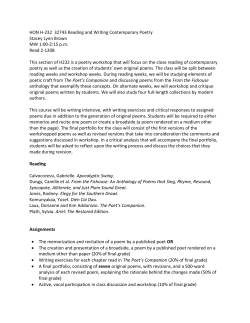 HON H-232 32743 Reading and Writing Contemporary Poetry