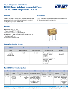 PZB300 Series Metallized Impregnated Paper, 275 VAC Delta