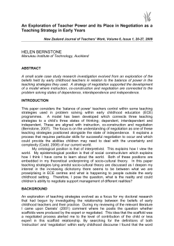 An Exploration of Teacher Power and its Place in