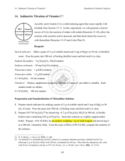 14. Iodimetric Titration of Vitamin C23
