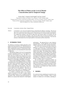 The Effect of Music on the Level of Mental Concentration and its