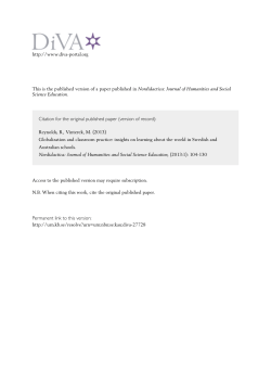 Globalization and classroom practice: insights on learning about the