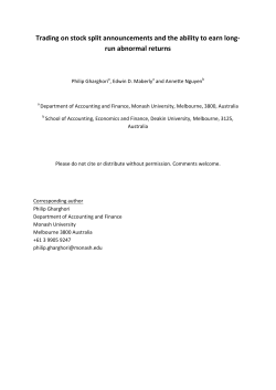 Trading on stock split announcements and the ability to earn long