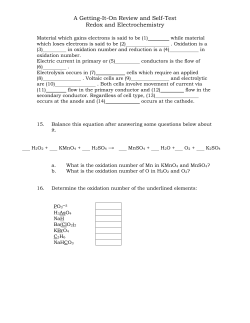 A Getting-It-On Review and Self-Test Redox and Electrochemistry