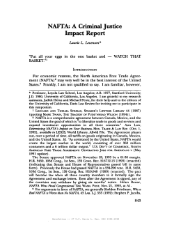NAFTA: A Criminal Justice