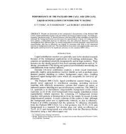 G T COOK*, D D HARKNESS * * and ROBERT ANDERSON