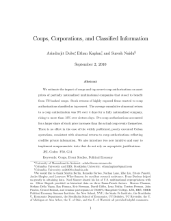 Coups, Corporations, and Classified Information