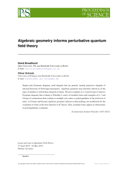 Algebraic geometry informs perturbative quantum field theory