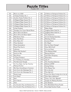 Puzzle Titles - Global Nasco