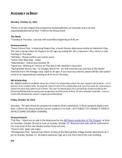 assembly in brief - John Burroughs School