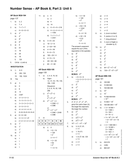 Number Sense &ndash; AP Book 8, Part 2: Unit 5