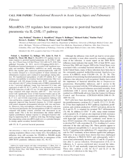 MicroRNA-155 regulates host immune response to - AJP-Lung