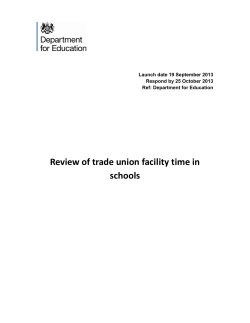 Review of trade union facility time in schools
