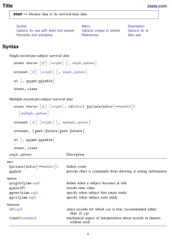 stset - Stata