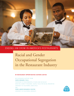 Racial and Gender Occupational Segregation in the Restaurant