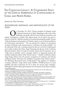 THE CONFUCIAN LEGACY: A COMPARATIVE STUDY OF THE