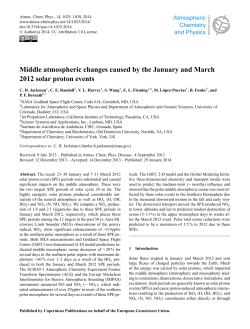 Middle atmospheric changes caused by the January and March