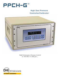 High Gas Pressure Controller/Calibrator
