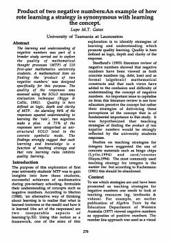 Product of two negativ~ numbers:An example of how rote