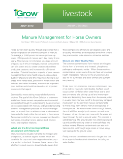 Manure Management for Horse Owners