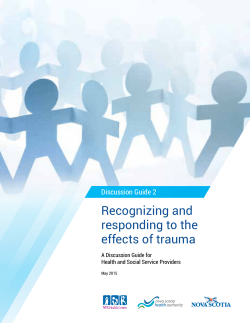 Recognizing and responding to the effects of trauma